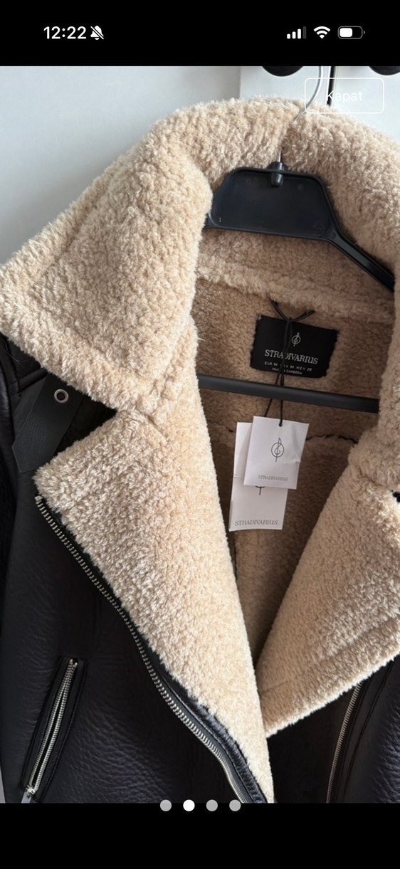 Kahverengi Kürklü Deri Biker Ceket - Görsel 2