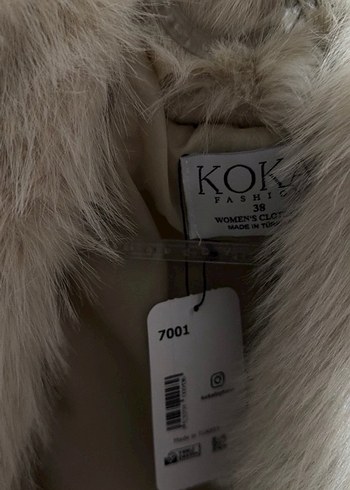 Bej Kadın Suni Kürk Kısa Ceket - Görsel 3