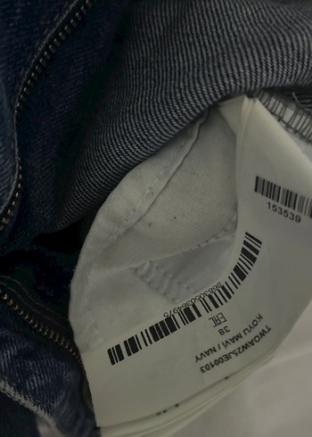 Trendyol & Milla Düğmeli Gri Mavi Bol Kesim Kadın Kot Pantolon