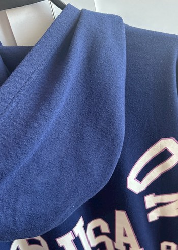 s Beden Kadın Mavi Fermuarlı Sweatshirt