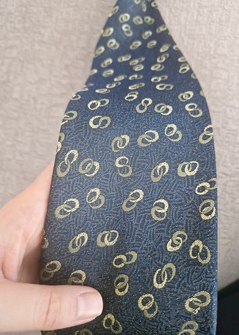 Mavi Desenli Erkek Kravat OMA - Görsel 2