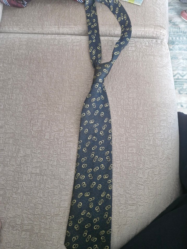 Mavi Desenli Erkek Kravat OMA - Görsel 3