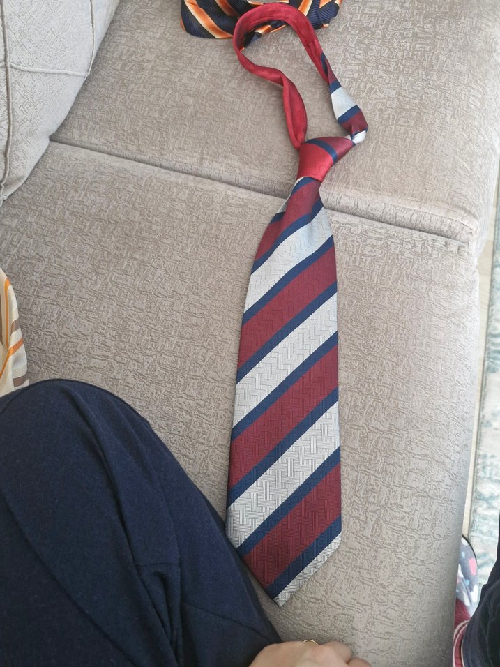 Gri Çizgili Erkek Kravat Kont - Görsel 3