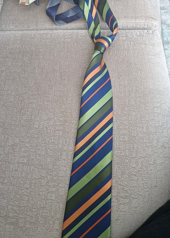 Çok Renkli Çizgili Erkek Kravat - Görsel 3