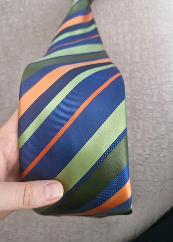 Çok Renkli Çizgili Erkek Kravat - Görsel 2