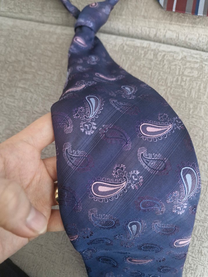 KONT Gri Desenli Erkek Kravat - Görsel 2