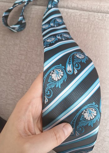 Mavi Gri Bohem Erkek Kravat - Görsel 2