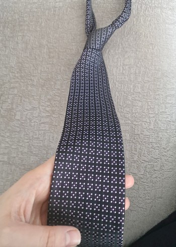 Gri Noktalı Erkek Kravat - Görsel 2