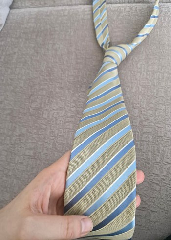 Gri Çizgili Erkek Kravat - Görsel 2