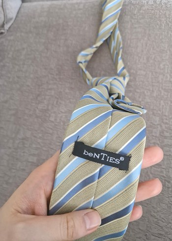 Gri Çizgili Erkek Kravat - Görsel 3