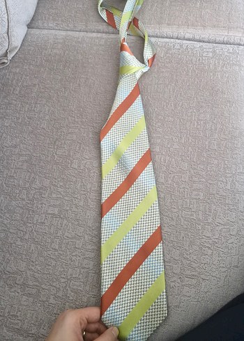 Çok Renkli Çizgili KONT Kravat - Görsel 3