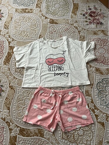 Crop pijama takımı