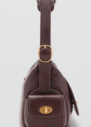 Kahverengi Deri Kadın Çanta - Görsel 6