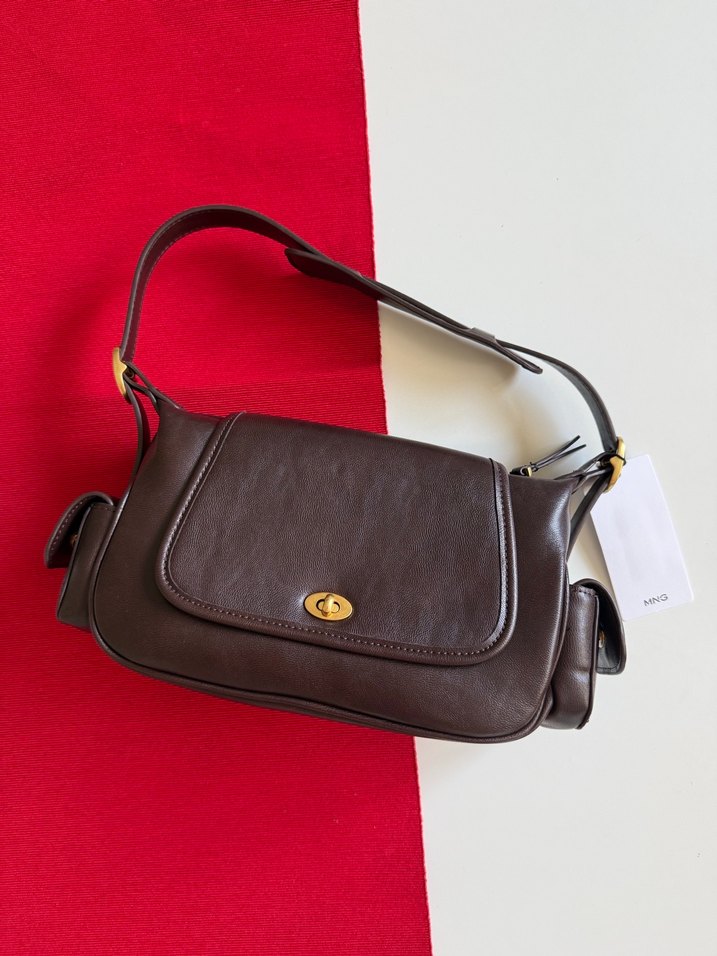 Kahverengi Deri Kadın Çanta - Görsel 4