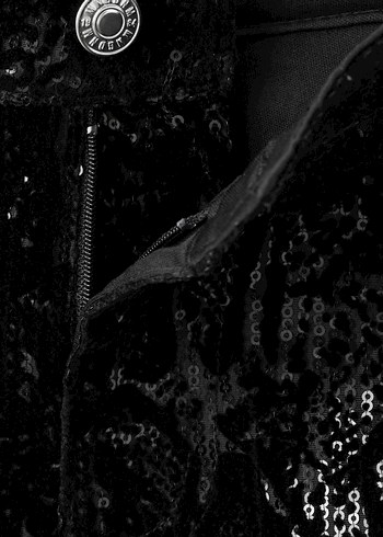 Siyah Yılan Desenli Midi Kumaş Pantolon - Görsel 6