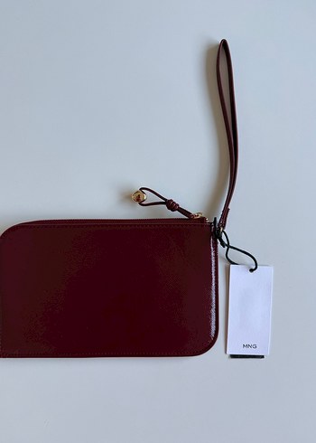 Bordo Deri Kadın Fermuarlı Portföy Cüzdan - Görsel 2