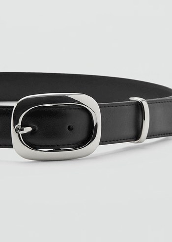 Siyah Deri Kadın Kemer Tokalı - Görsel 3