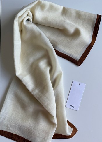 Bej Kadın Yün Fular - Görsel 2