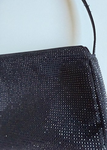 Siyah Süet Fermuarlı Kadın Çanta - Görsel 3