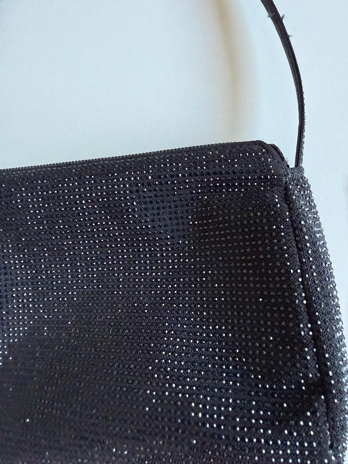 Siyah Süet Fermuarlı Kadın Çanta - Görsel 3