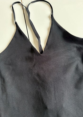 Siyah İnce Askılı Uzun Elbise - Görsel 3