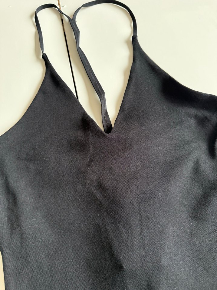 Siyah İnce Askılı Uzun Elbise - Görsel 3