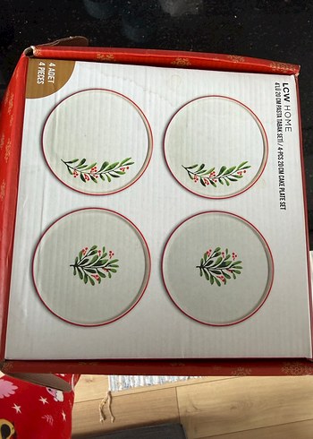 Kırmızı 4 Parça Yemek Tabağı Seti - Görsel 3