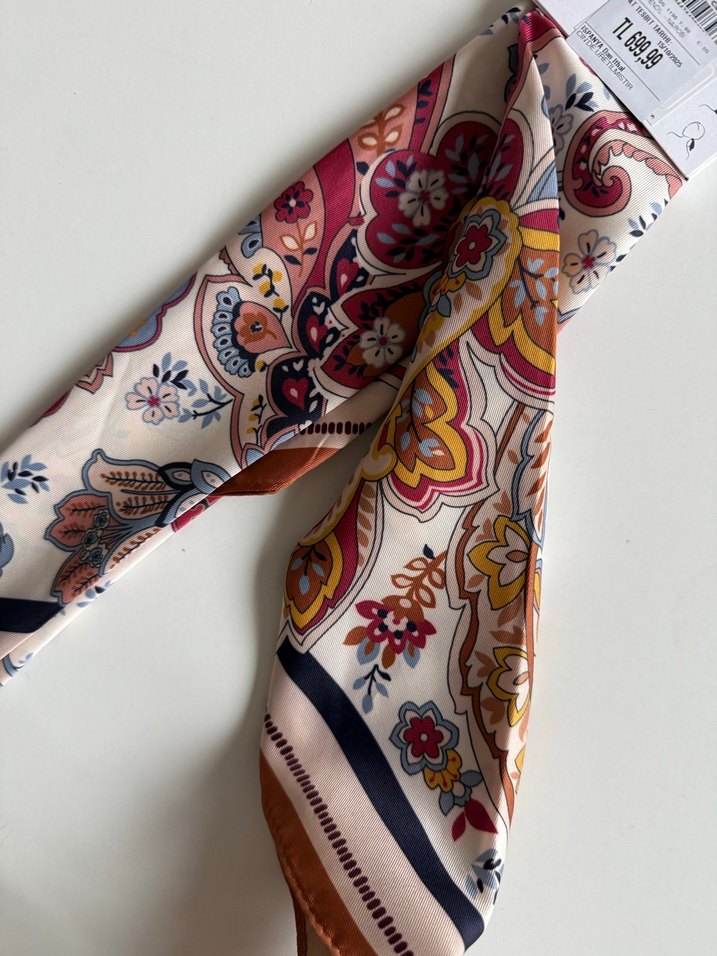 Bej Bohem Tarzı Kadın Fular - Görsel 4