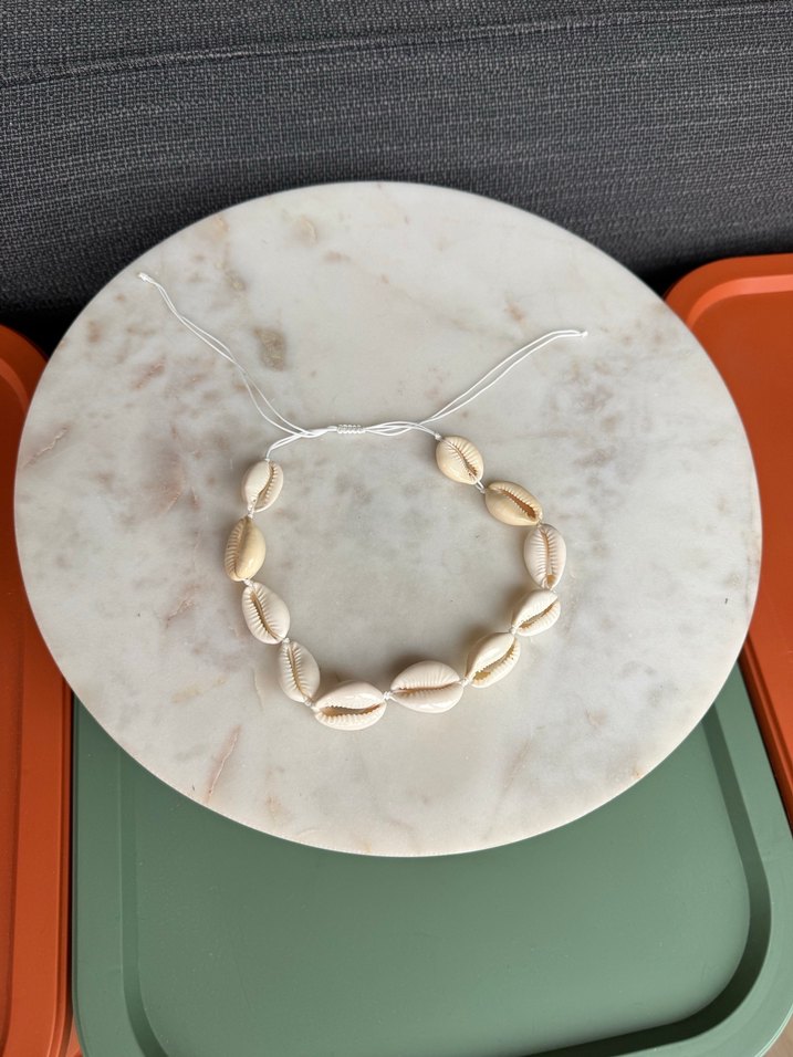 Mini Beyaz Boncuklu Bohem Deniz Kabuğu Kolye - Görsel 5