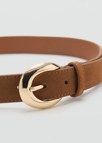 Kahverengi Süet Tokalı Kadın Kemer - Görsel 4