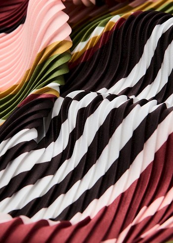 Bordo Pileli Kadın Fular - Görsel 6