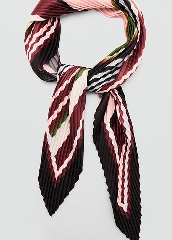 Bordo Pileli Kadın Fular - Görsel 7