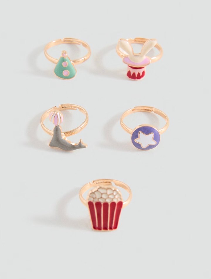 MNG Altın Renkli Midi Çocuk Yüzükler - Görsel 3