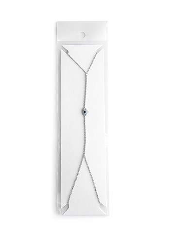 Beyaz Zincir Detaylı Kadın El Zinciri Şahmeran - Görsel 11