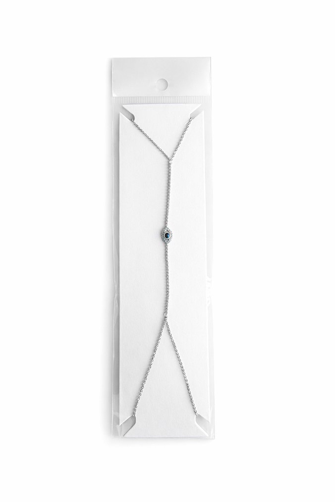 Beyaz Zincir Detaylı Kadın El Zinciri Şahmeran - Görsel 5