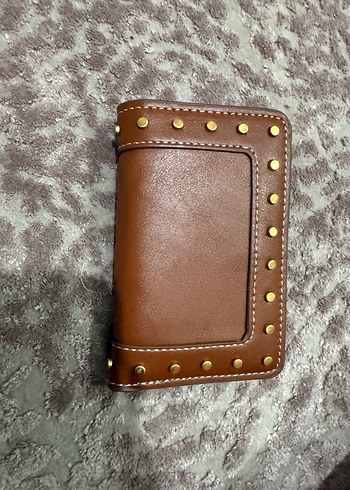 Kahverengi Yılan Derisi Desenli Kadın Deri Cüzdan mango - Görsel 7