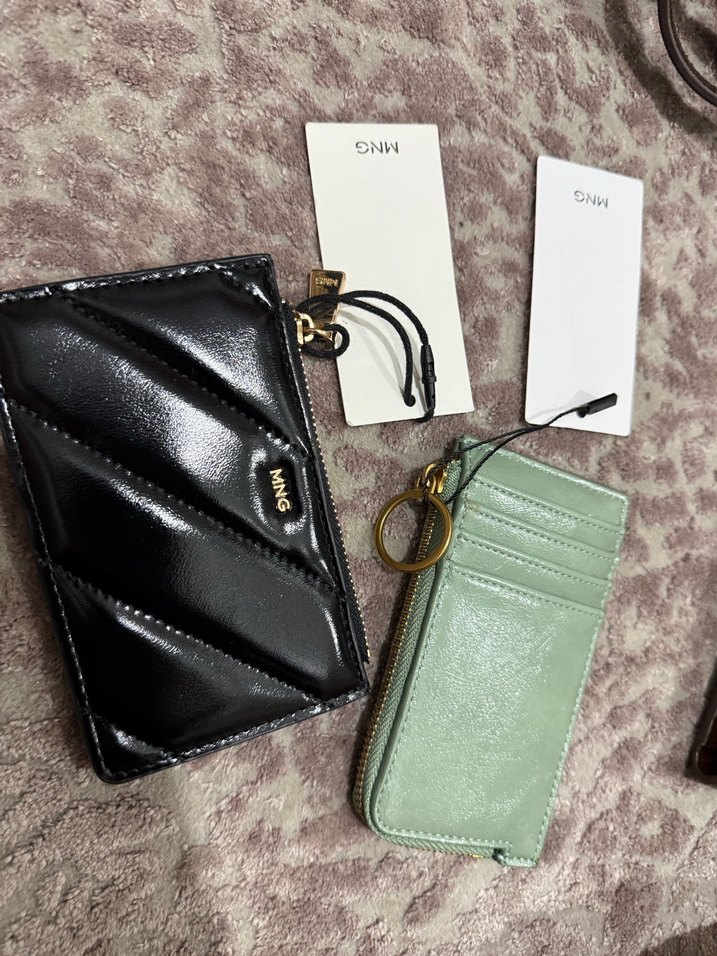 Kahverengi Yılan Derisi Desenli Kadın Deri Cüzdan mango - Görsel 2