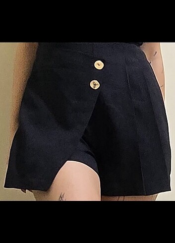 Zara Siyah mini şort etek