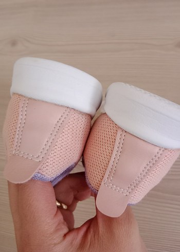 Kız Çocuk Pudra Renkli Cırt Cırtlı Spor Ayakkabı - Görsel 2