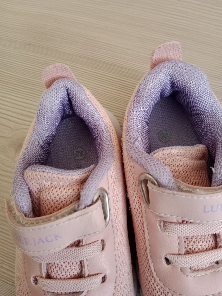 Kız Çocuk Pudra Renkli Cırt Cırtlı Spor Ayakkabı - Görsel 3