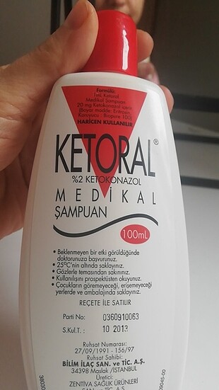  Beden Renk Saç egzaması ve dökülmesi için medikal şampuan 