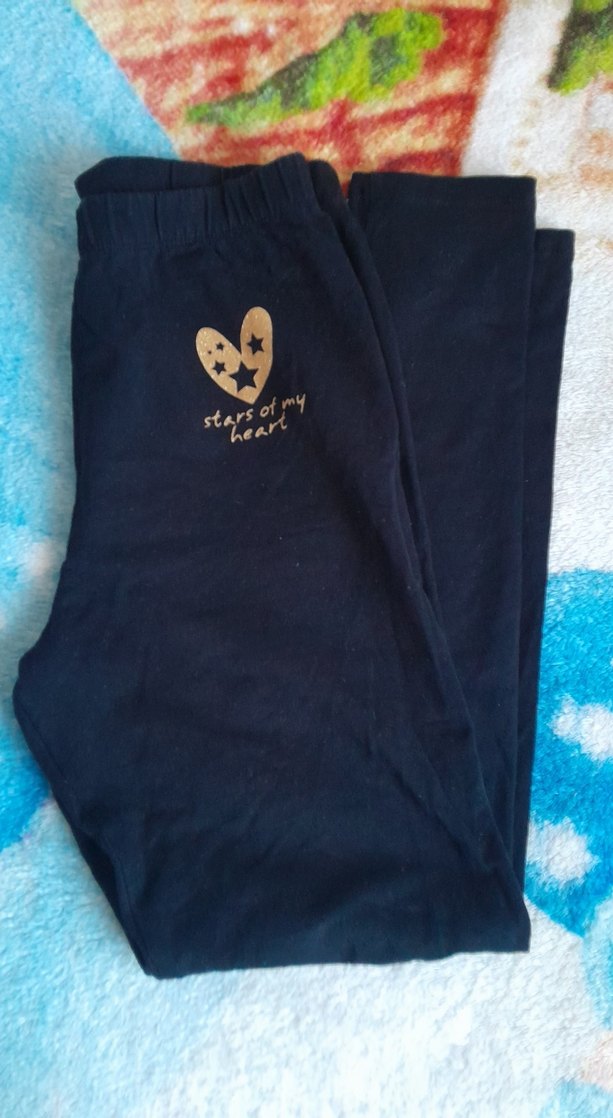 Siyah Baskılı kiz çocuk Tayt - Görsel 5