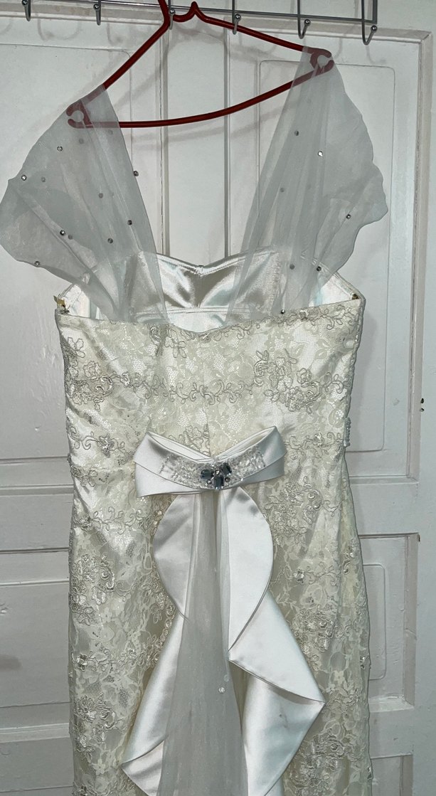 Straplez Vintage A-Line Uzun Gelinlik - Görsel 3