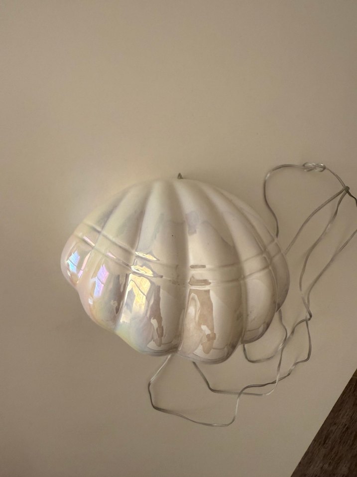 İnci Tasarımlı Beyaz Masa/Gece Lambası - Görsel 3