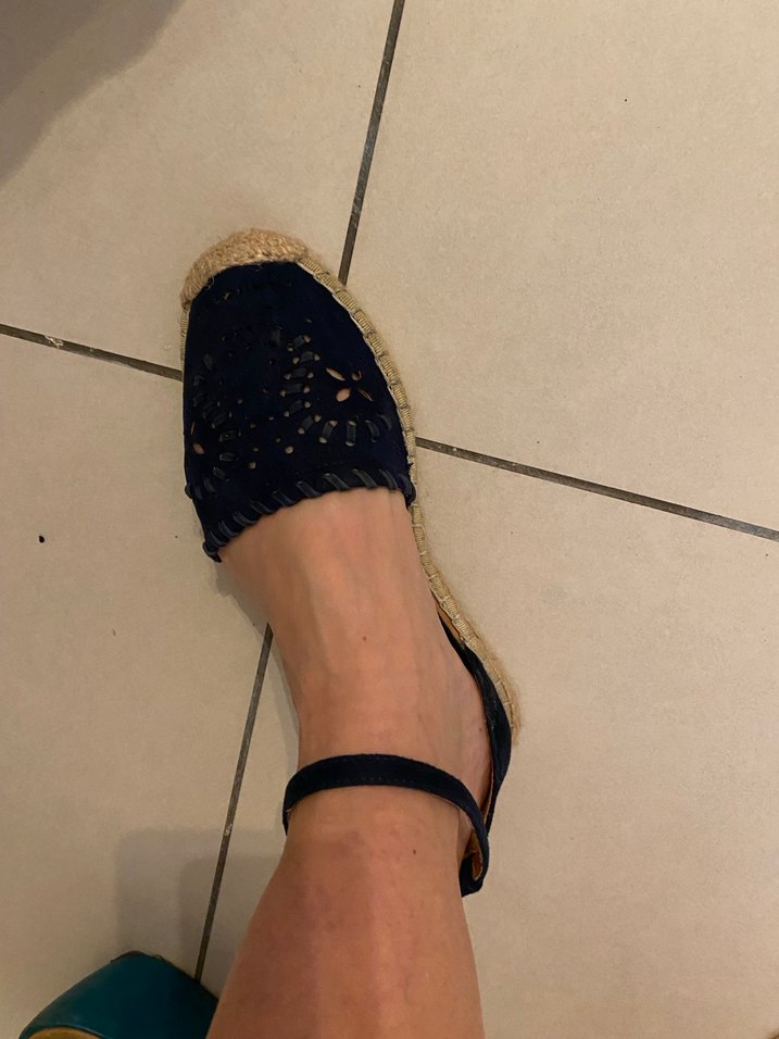 Kadın Lacivert Denim sandalet - Görsel 2