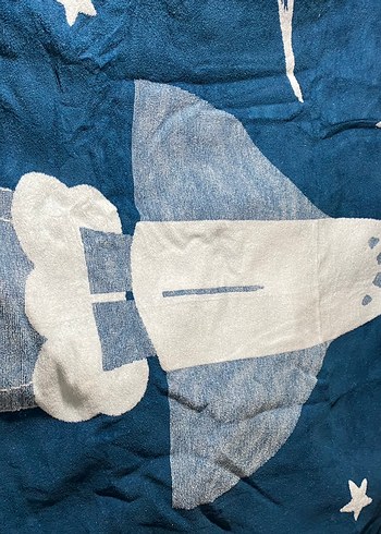 Mavi Uzay Desenli Çocuk Battaniyesi - Görsel 2