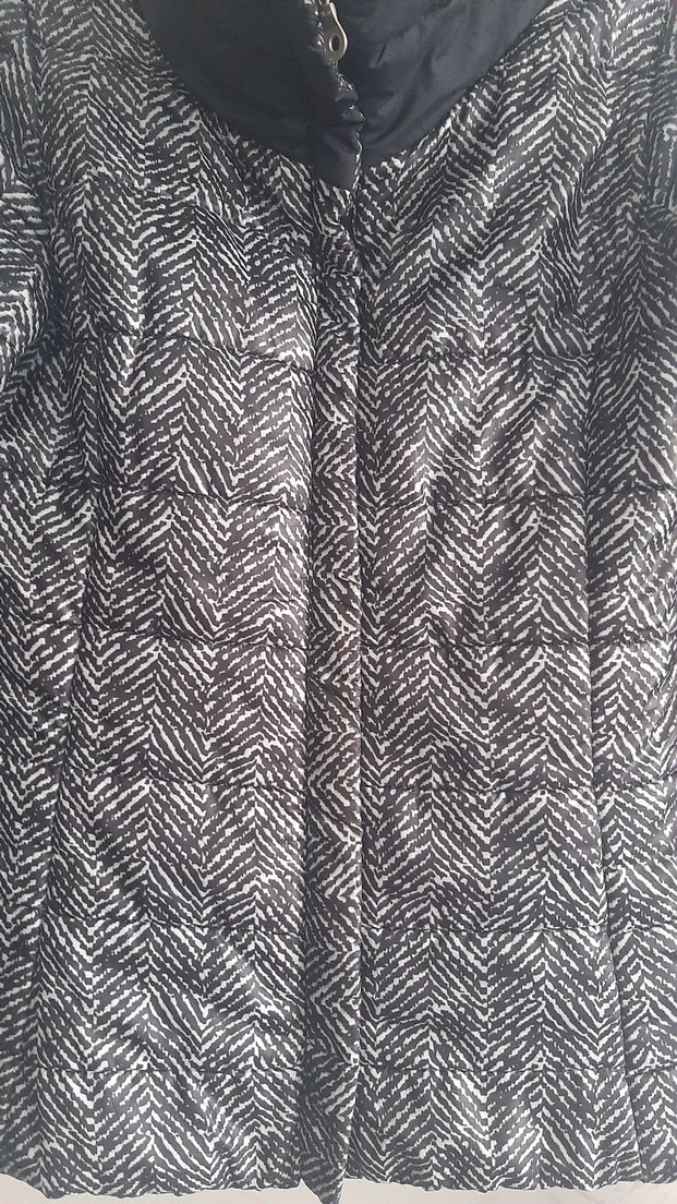 Gri Zebra Desenli Fermuarlı Kadın Ceket - Görsel 2