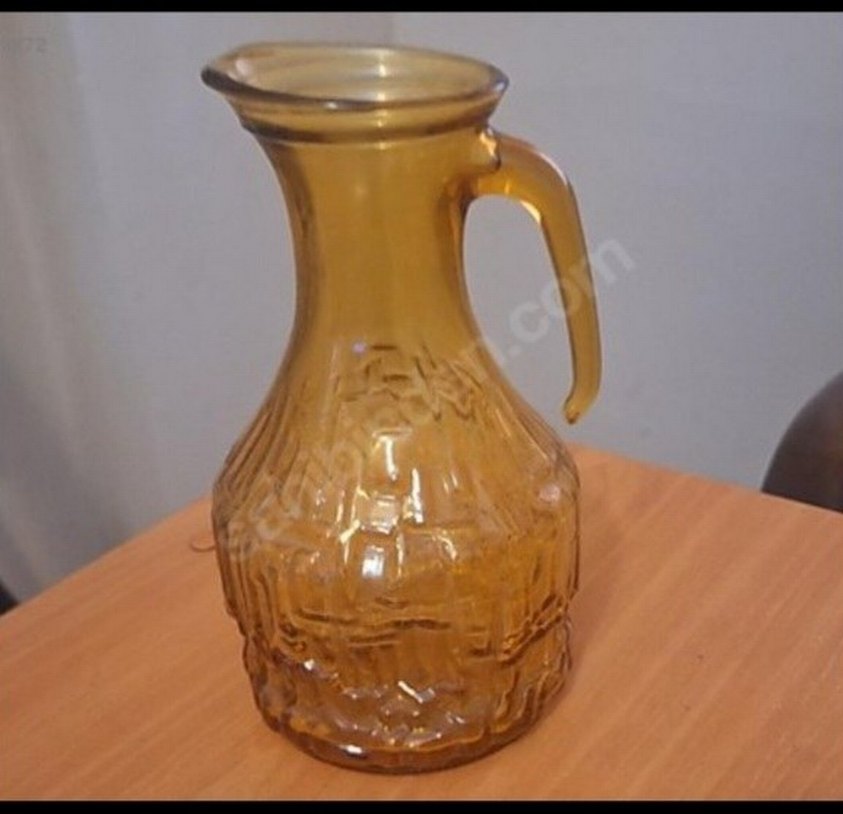 Parlak Bej Cam Sürahi ve Bardak Seti - Görsel 5