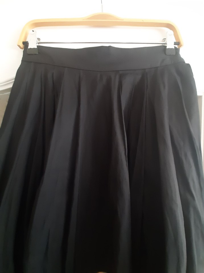 Network Drapeli Siyah Uzun Kadın Etek - Görsel 3