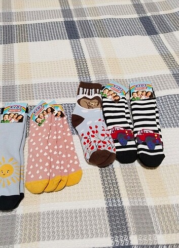 Havlu çorap 4 adet dikişsiz ihraç - Görsel 3